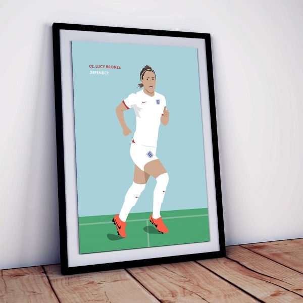 Lucy Bronze, England Player Print - Lionesses
