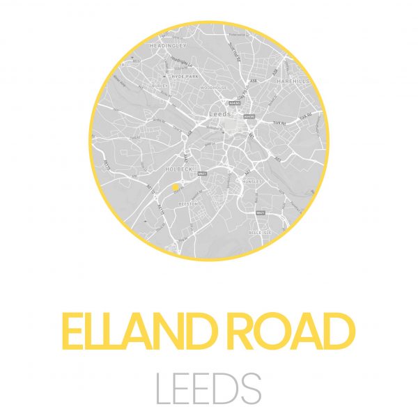 Leeds United FC, Elland Road Stadium location map print