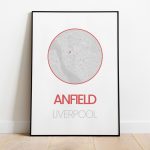 Anfield Liverpool map poster print