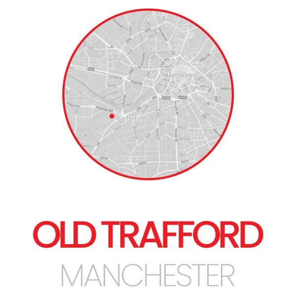 manchester united old trafford map print