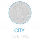 Manchester City, The Etihad stadium location map print
