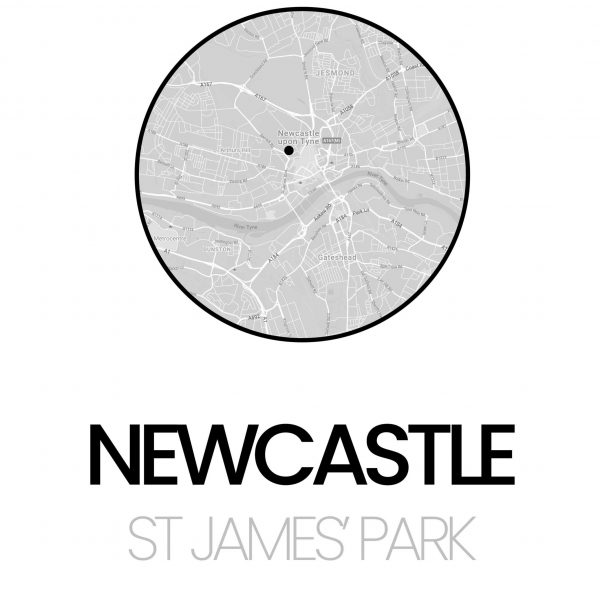 newcastle united map print