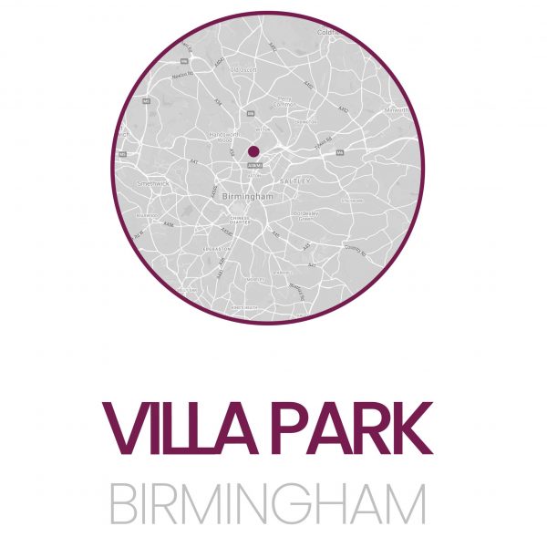 Villa Park Stadium, Aston Villa FC location map print