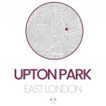 West Ham United, Upton Park Stadium map print