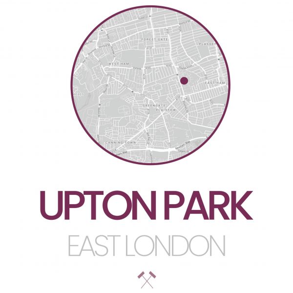 West Ham United, Upton Park Stadium map print